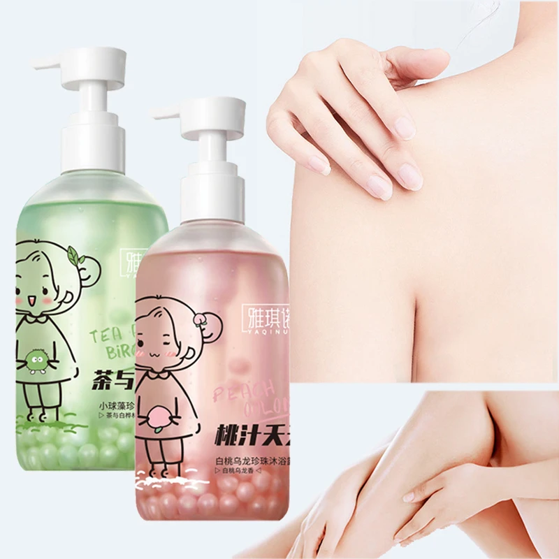 330ml VC White Peach Oolong Pearl Shower Gel Refreshing and Degreasing Clean Skin Long Lasting Fragrance Moisturizing Body Wash