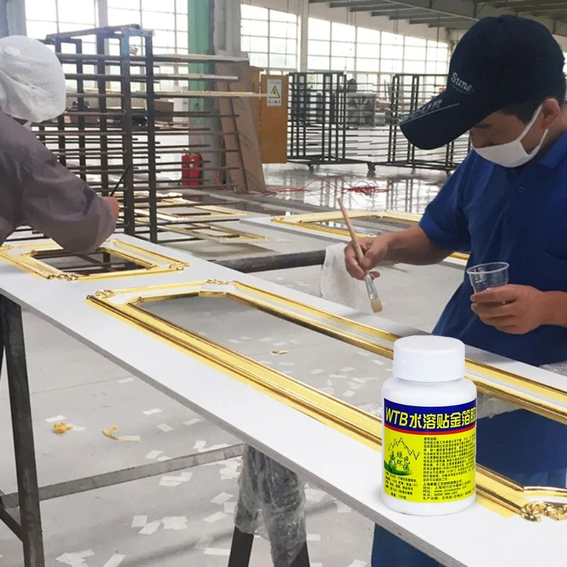 Adhesivo dorado de primera calidad para papeles artesanales de hoja dorada, pegamento dorado a base de agua de madera metálica,