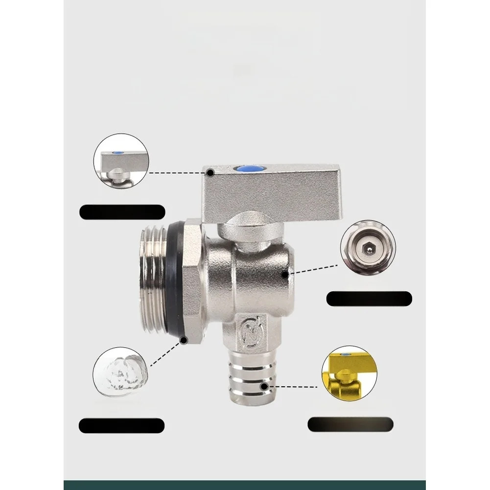 Inch Copper HVAC Drain Valve Orange High Flow For Floor Heating Radiator System With Cleaning Spray Tool Purge Fitting