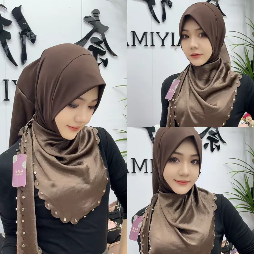 

Ribbons Handmade Boutique Muslim Hat Instant Shawl Hijab