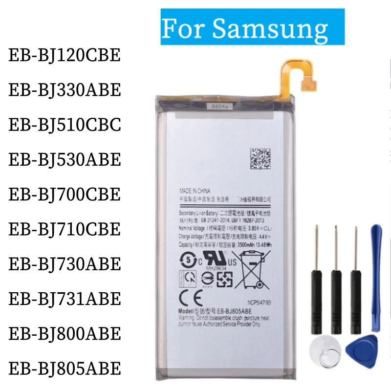 Battery For Galaxy J3 2017 J5 J5Pro 2017  J7Pro J7Plus 2017,J1 2016 J5 J7 2016,J6 2018,A6 Plus 2018 J8 Plus J8 EB-BJ800ABE BJ805