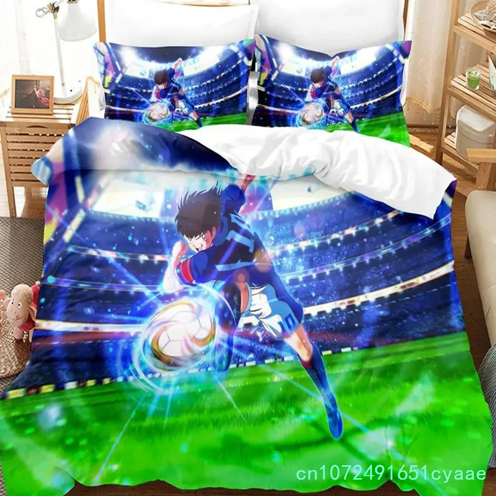 3D Print New Captain Tsubasa Bedding Set Soft Comforter Cover With 1/2pcs Pillow Shams For Kids Adults Microfiber Quilt Cover