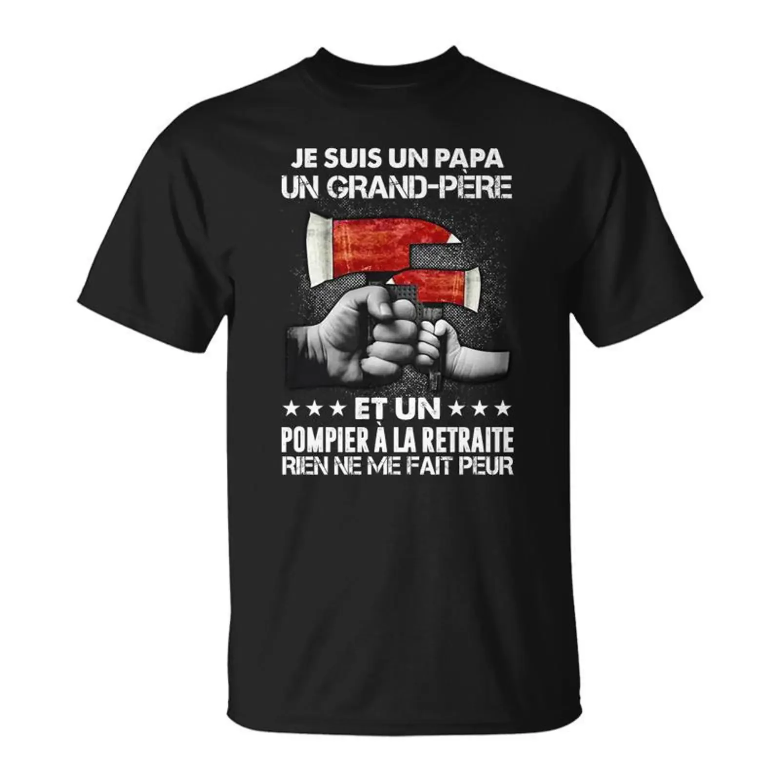 Retired Firefighter Dad and Grandad T shirt Humorous Cadeauxyz vintage Washed graphic Slightly designer clothes fashion homme