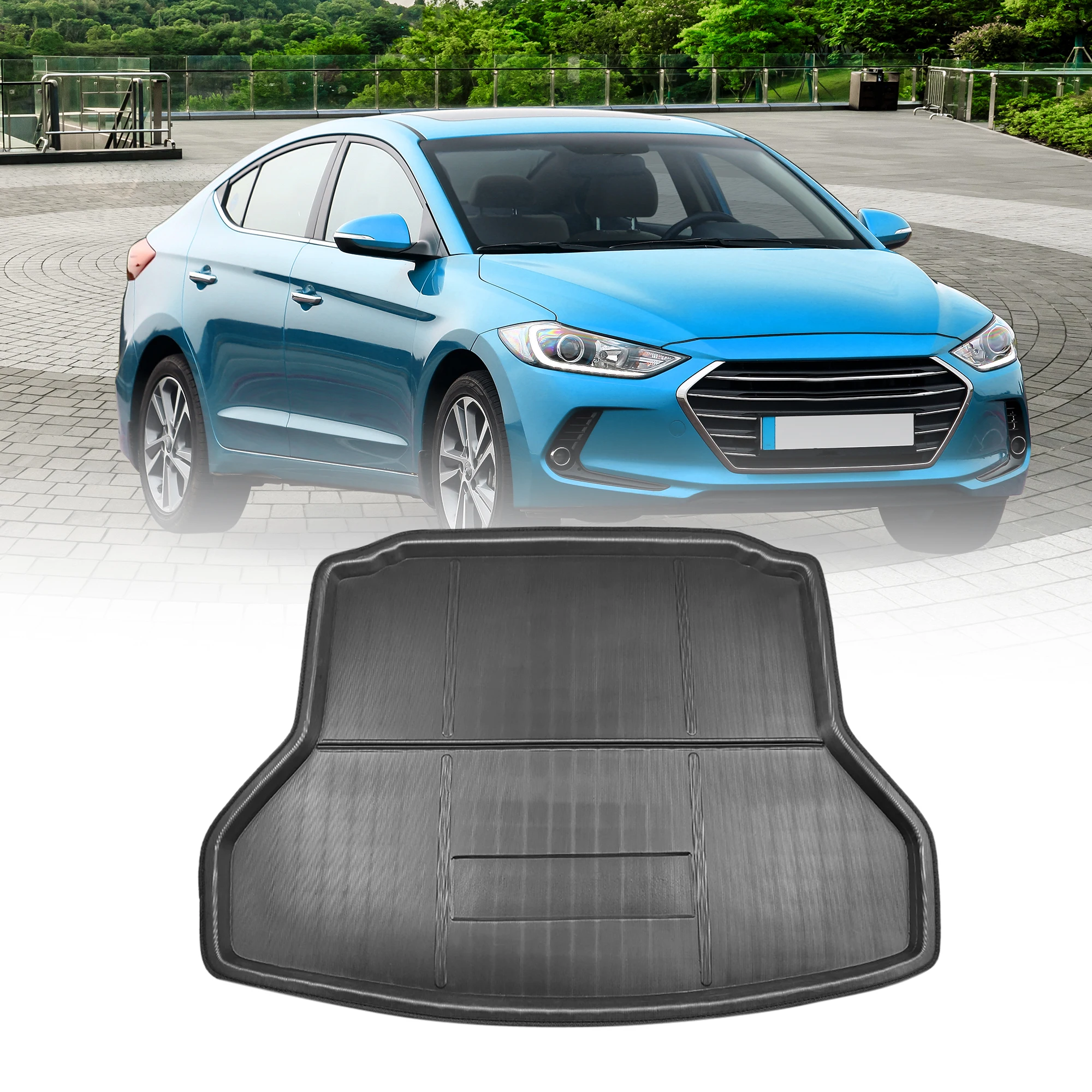 X Autohaux EVA Cargo Trunk Tray Cargo Liner RearTrunk Floor Mat For Hyundai Elantra 2017-2018