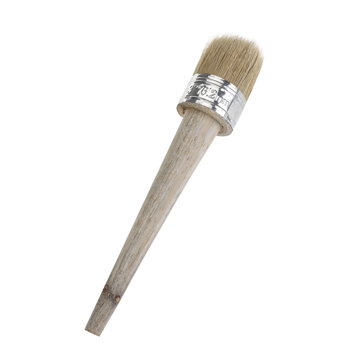 

Round Paint Brush 1.5-inch Natural Bristles Furniture Waxing Finishing Brushes Chair Coating Ergonomic Handle Thumb Point