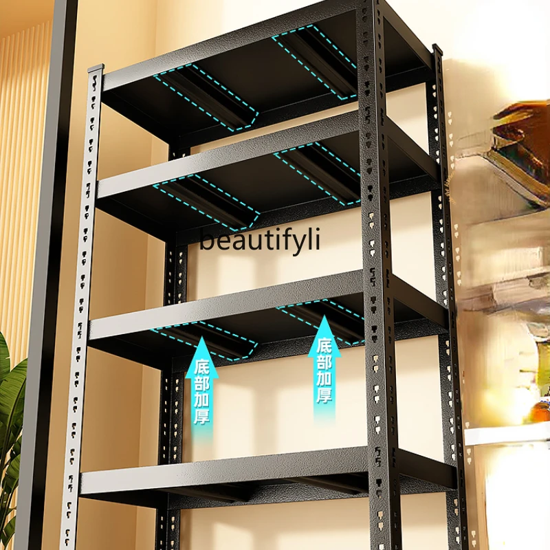 

CXH Storage Shelf Household Angle Steel Storage Shelf Balcony Rack Display Shelf Iron Rack