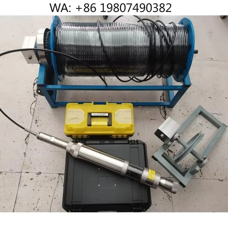 100-2000M Adjustable Deep Well , 360 Rotating Borehole Detector, 2MP 1080P CCD Sensor IP68 Waterproof Night Vision System