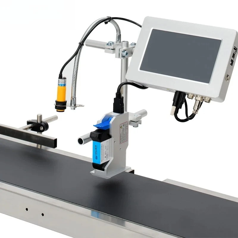 25.4/50.8mm Online Tij Inkjet Printer for Assembly Line Production of Bottle Carton Metal Date Logo Text Facts Table Printing