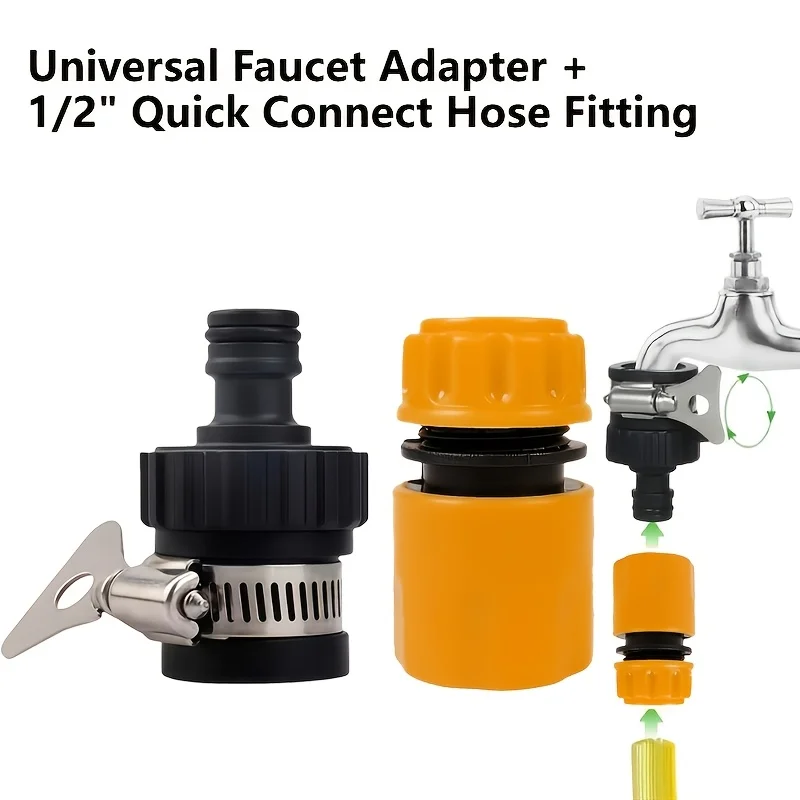 2Pcs Universal Tap Adapter Set 1/2