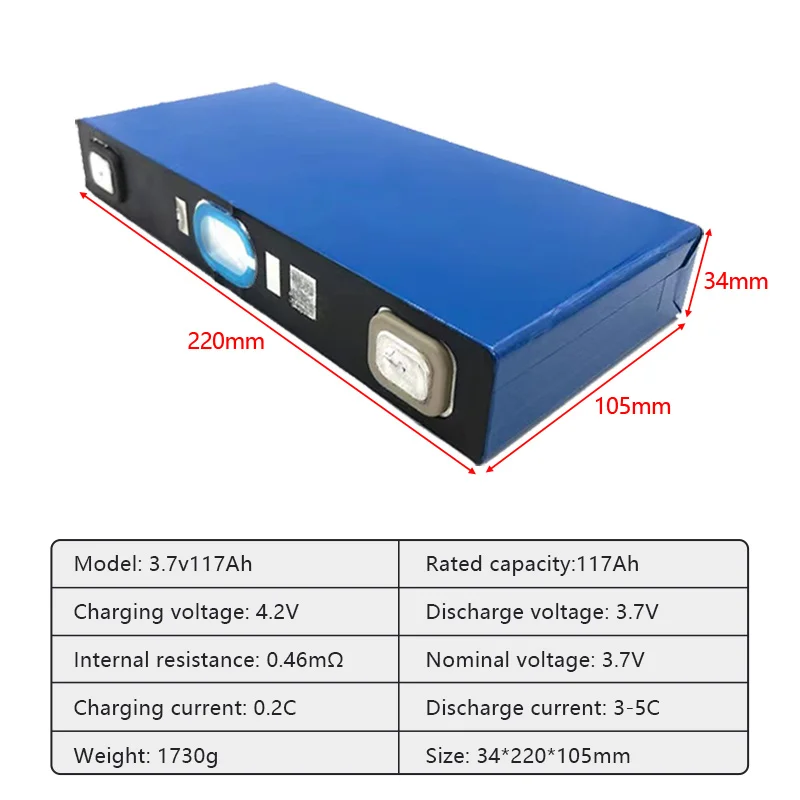 CATL 3.7V 114Ah 116Ah 117Ah 3C Nmc Battery 3.7V Ncm Prismatic Cell Electric Vehicle Leaf Lithium Ion Batteries