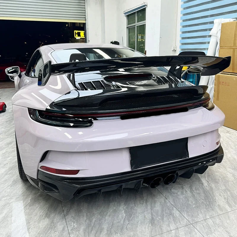 Hot Selling Real Carbon Fiber Tail Wing Spoiler Kit Fit 992 2020-2023 Exterior Car Mod Accessories