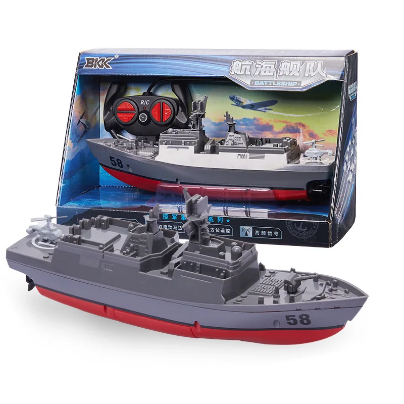 Bkk Remote Control Navigation Fleet Ship Simulation Warship Aircraft Carrier Model Electric Toys Kids Gifts