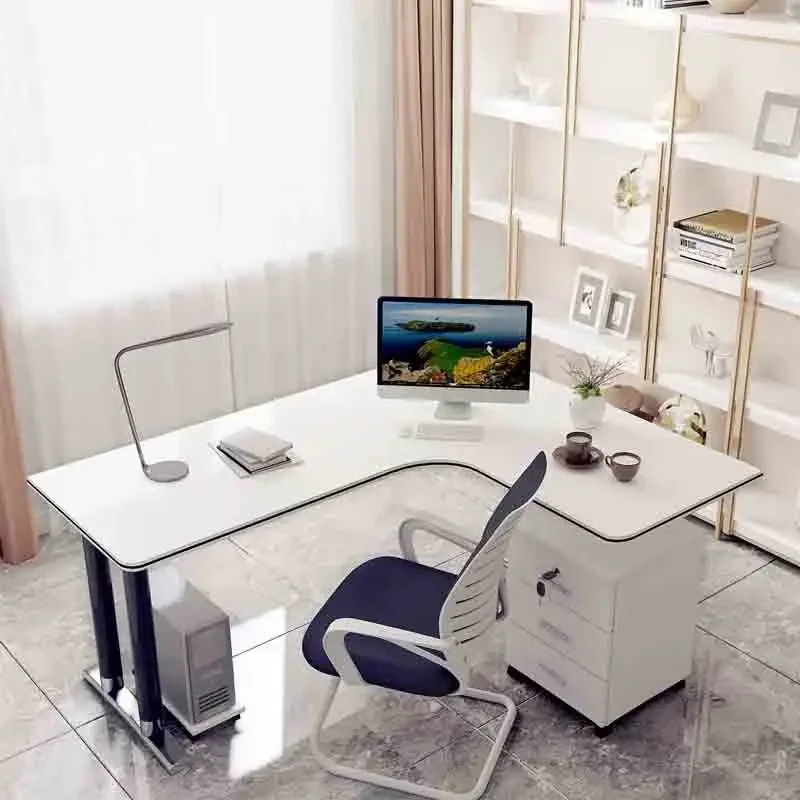 Computer Modern Office Desks Storage Wooden Conference Mobile Office Desks Multifunctional Keyboard Scrivania Room Furnitures