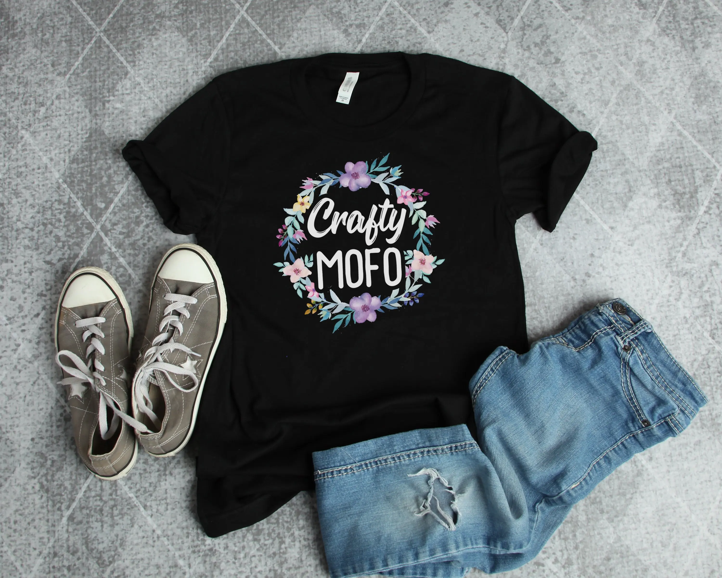 Crafty T Shirt Mofo Arts And Crafts Knitting s Crochet Artist