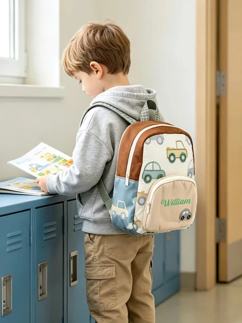 Custom Name Kindergarten Bag For Children Personalized Child School Backpack Back To School Gift For Boys Girls Preschool Daily 2