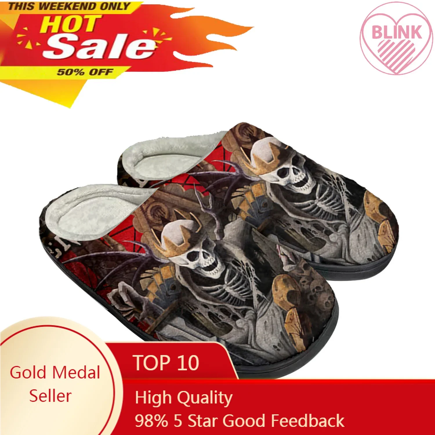 

Avenged Sevenfold A7X Home Cotton Custom Slippers Mens Womens Sandals Plush Bedroom Casual Keep Warm Shoes Thermal Slipper