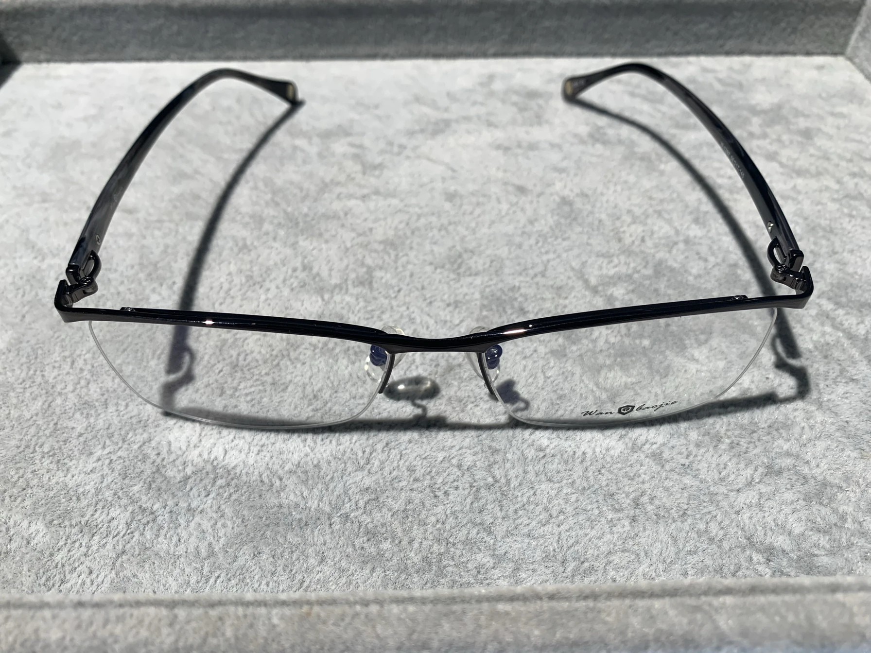 fashionable-retro-semi-frame-ultra-light-eyeglasses-frame-w1287-by-wanbaojie-board-and-metal-optical-glasses-frame