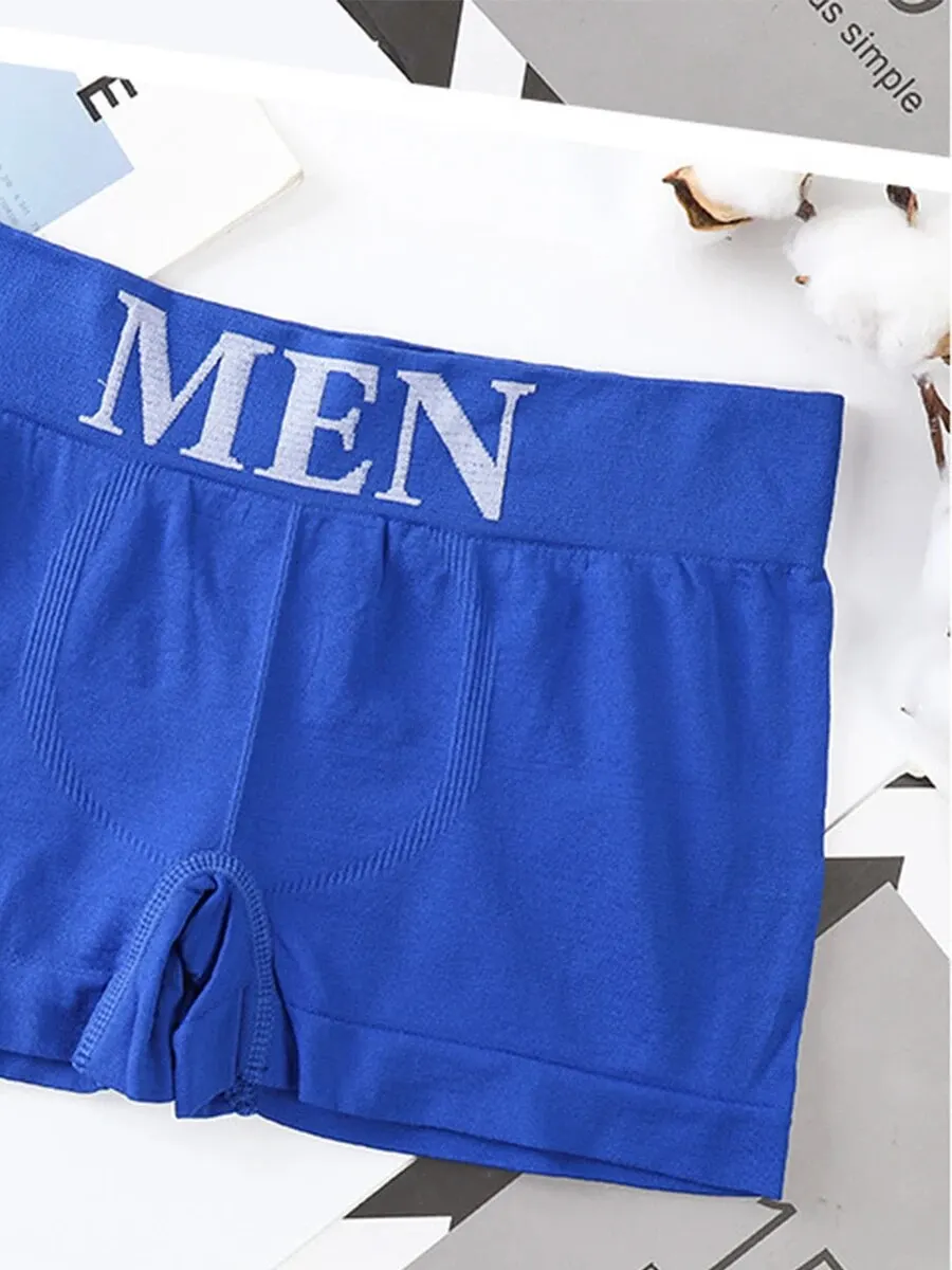 5-teilige Herren-Boxershorts, hochelastisch, einfarbig, bequem, atmungsaktiv, atmungsaktiv