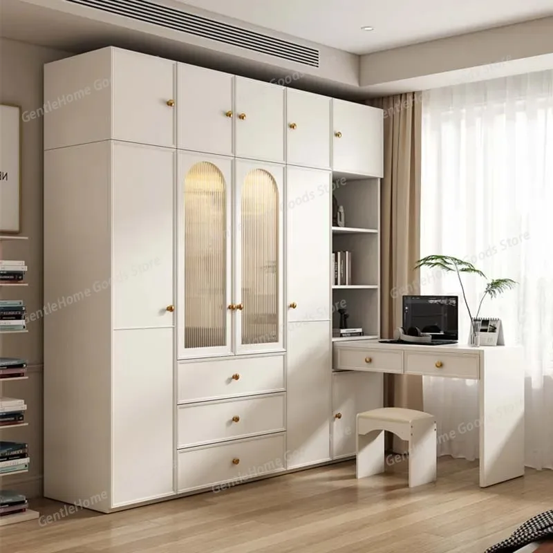 White Kids Wardrobe Armable Closet for Clothes Cupboard Storage Cabinet Organizer System Modern Luxury Cheap Bedroom Furniture