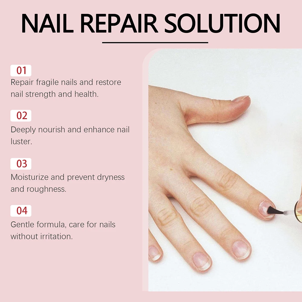 Nagellösung für Nägel mit verfärbten Schäden stellen die Verfärbungsdicke wieder her. Pflege in Salonqualität