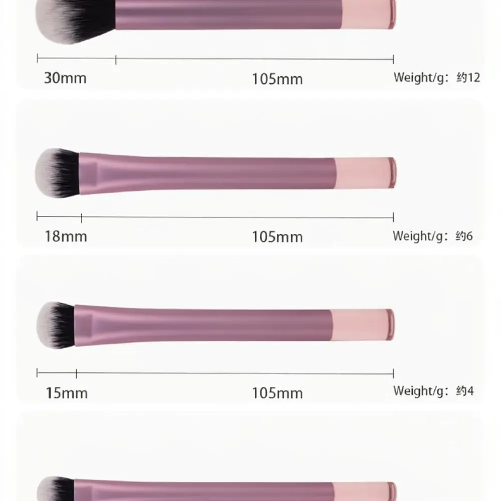 Soft Synthetic Makeup Brush Kit For Foundation Blush Eyeshadow Concealer Cosmetic Applicator Set With Convenient Travel Bag