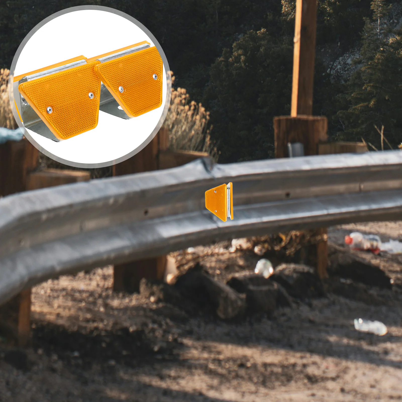 2 قطعة علامات كونتور الطريق عاكسة Delineators عالية الوضوح علامات الرصيف لدرابزين الممر استخدام السلامة المرورية