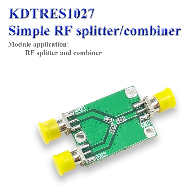 KDTRES1027 مقاوم ميكروويف RF 6 جيجا هرتز، مقسم طاقة بسيط، وحدة مقسم واحد إلى اثنين، مجمع/فاصل RF
