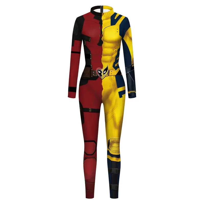 

a7d@Movie Deadpool Jumpsuit Superhero Wolverine Tight Fit Cosplay Costume Halloween Catsuit Zenti Party Bodysuit For Men Women P