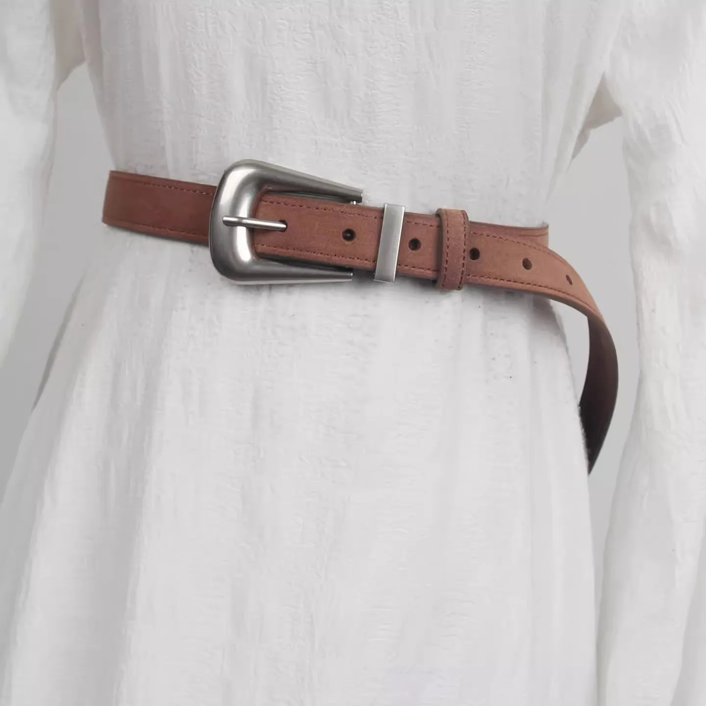 المرأة خمر الجلد المدبوغ جلد طبيعي مشد الإناث Cummerbund معطف حزام فستان Decration حزام ضيق J1404