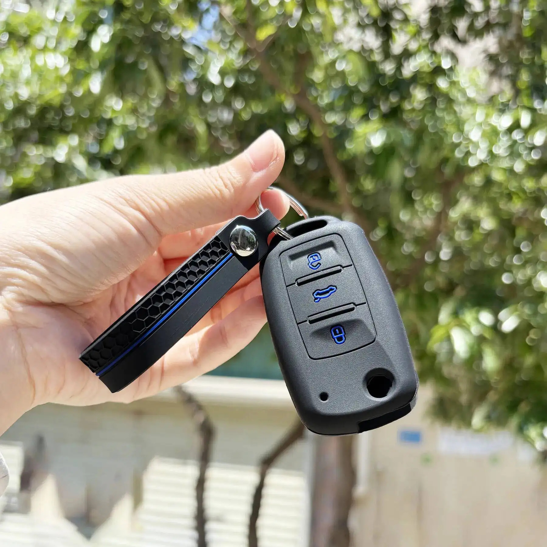 Soft Silicone Key Case For VW Golf/Jetta/Polo/Scirocco/Tiguan/Touran/UP/T5/Caravelle/Passat/Skoda Octavia A5 Fabia Key Holder