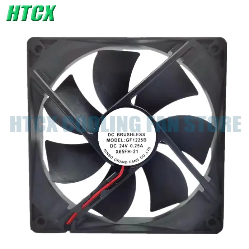 Elevator control cabinet frequency converter cooling fan GF1225B X65FH-21  DC24V brand new