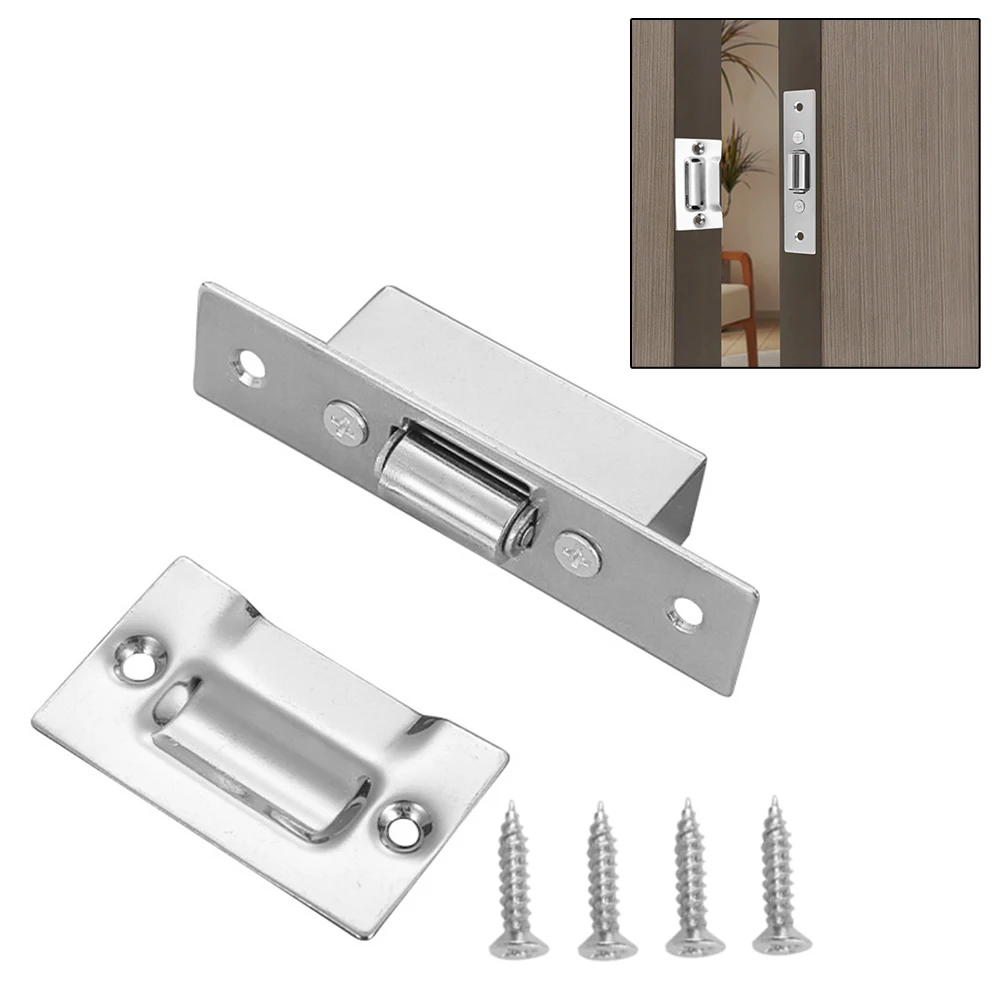 מנעול אבטחת דלת ארון מפלדת אל-חלד עם מנגנון גלגל למניעת התנגשויות והגברת בטיחות בבית