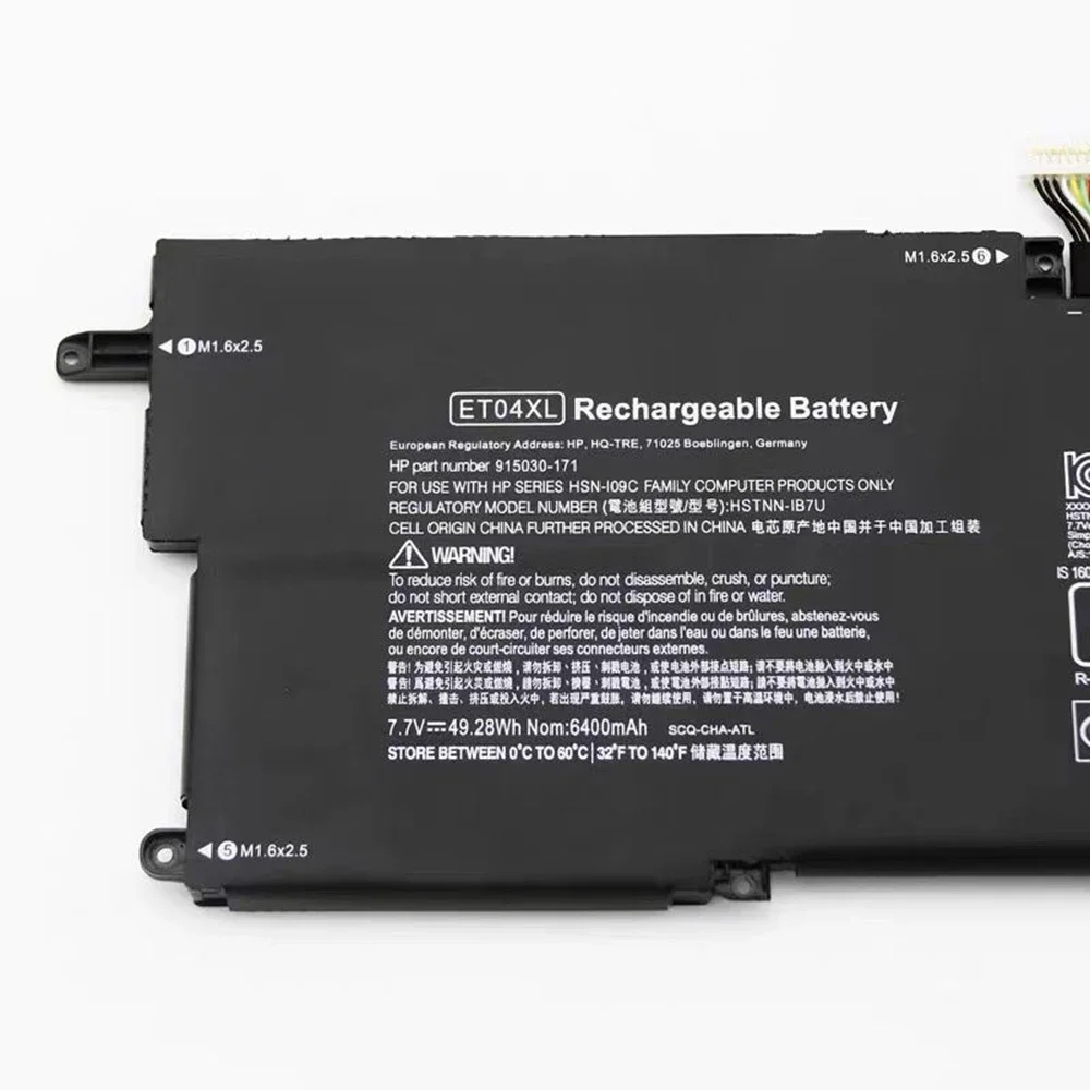 Brand New Original ET04XL 7.7V 49.81Wh Laptop Battery for HP EliteBook x360 1020 G2 (2TL72EA) HSTNN-IB7U 915030-171