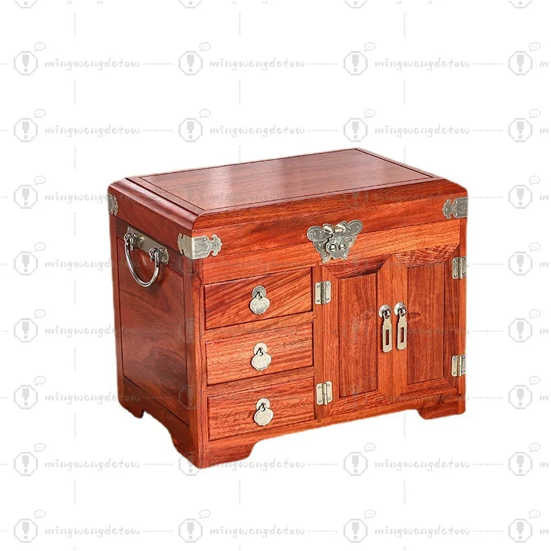 Eternal Harmony Vintage Jewelry Box Multi-Layer Solid Wood Organizer Wedding Gift Box