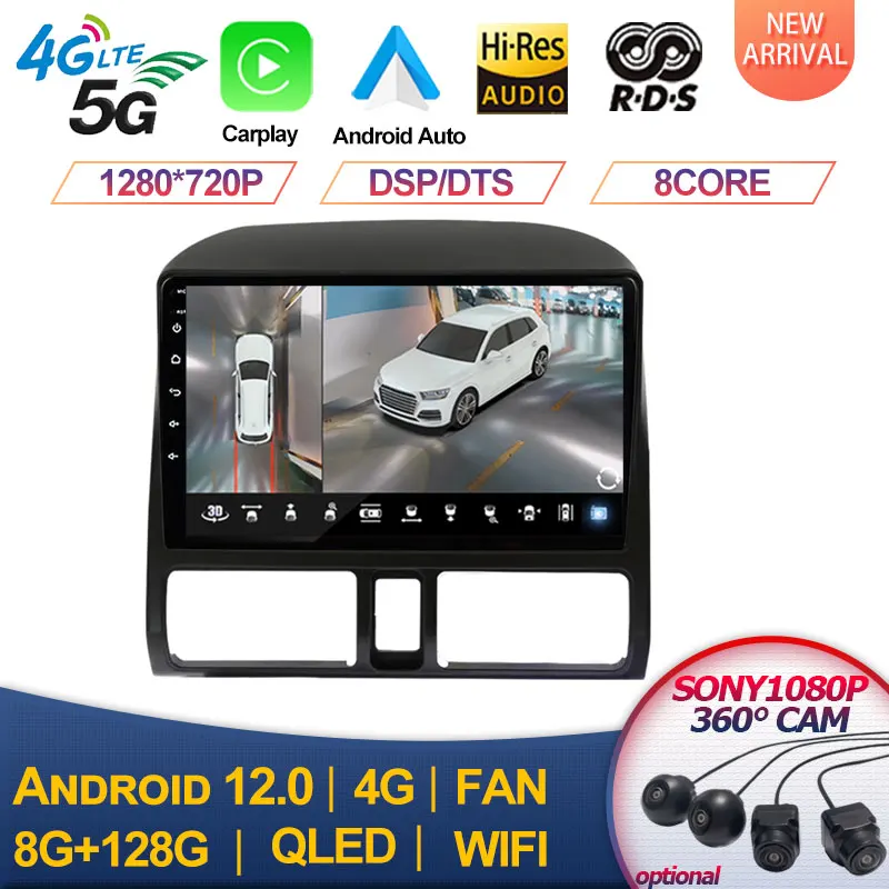 

Для Honda CR-V CRV 2 2001 - 2006 радио 2 din Android автомобильный мультимедийный видеоплеер Carplay GPS 2 din dvd