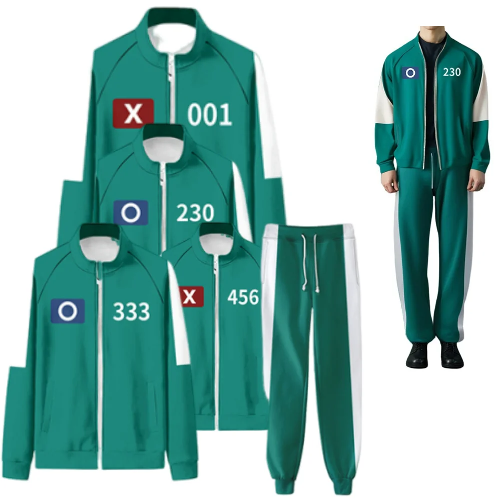 Calamari Game TrackSuit Outfits Player Number 001 230 333 456 Uniform Party Clothes Adult Player Costume