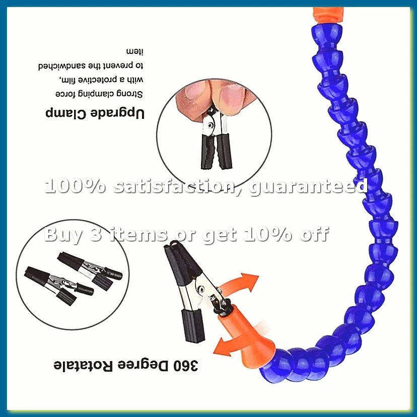 Bench Vise Work Table Welding with 3 Flexible Arms Soldering Iron Stand PCB Soldering Repair