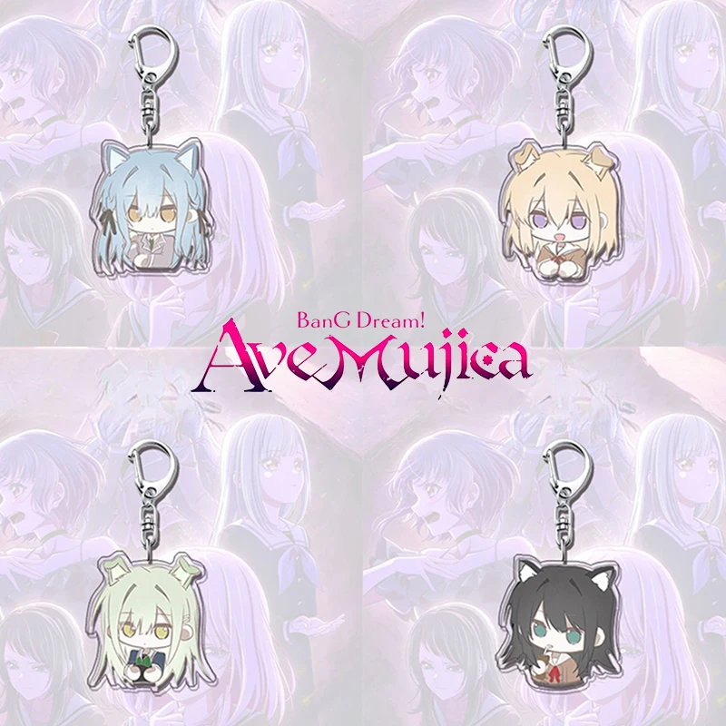 

BanG Dream! Ave Mujica Anime Acrylic Keychain Sakiko Uika Mutsumi Umiri Character Cosplay Keyring Key Pendant Accessories Gifts