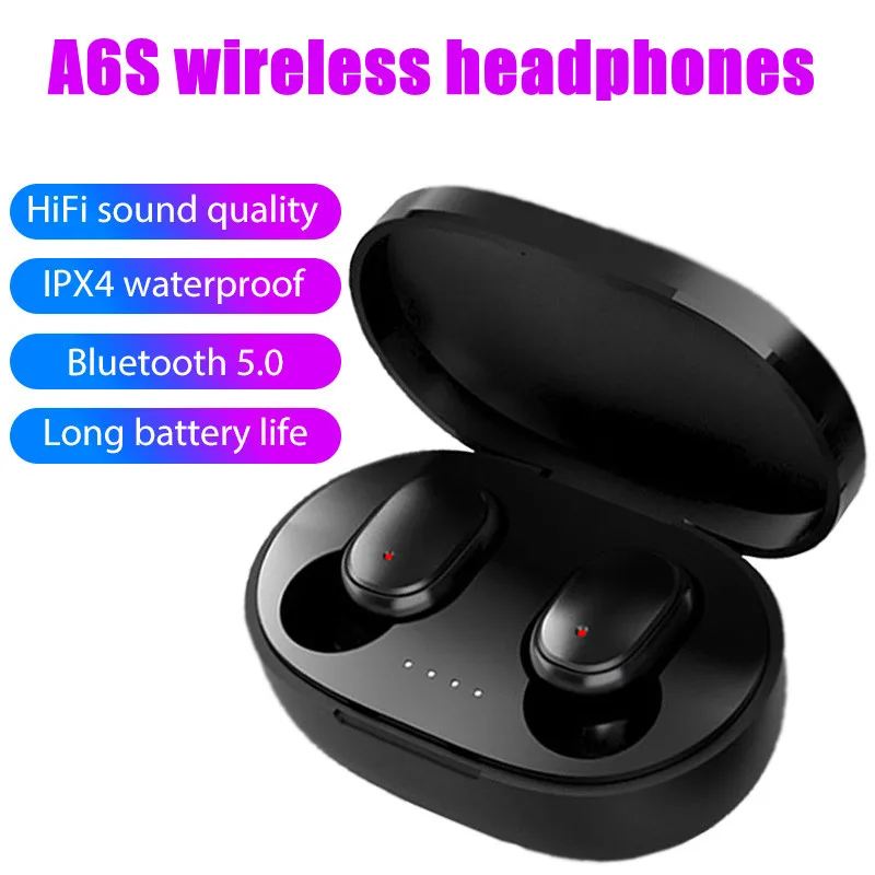 Auriculares inalámbricos TWS con Bluetooth, dispositivo con cancelación de sonido estéreo y micrófono