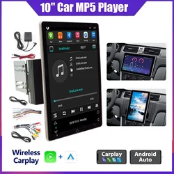 10 Inch Double 2 Din Car Radio Android Carplay GPS Navigation Automatic Rotatable Multimedia Player Stereo Universal Head Unit