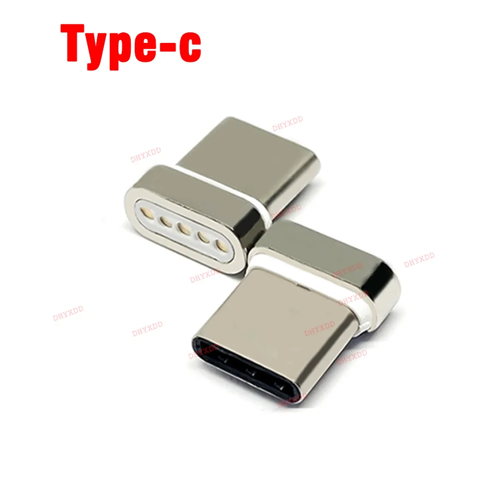 1-10PCS White Magnetic Tips Type C (USB-C) Converter Adapter Connector Head For Android Phone / Laptop Charging & Transfer Data