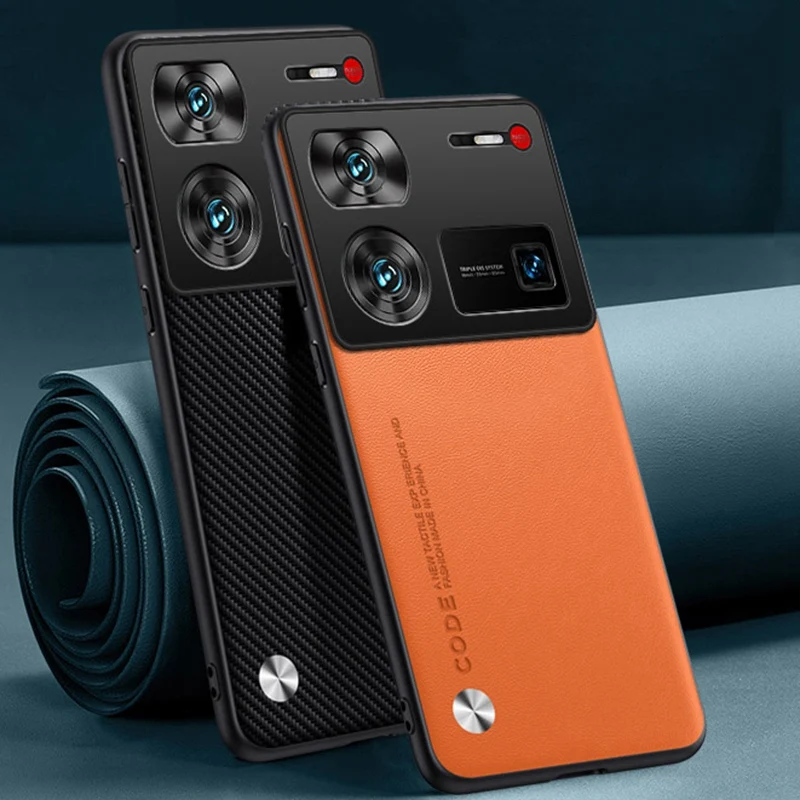 Plain PU Ledertasche Für ZTE Nubia Z60 Ultra Z60Ultra 5G Matte Bumper Silikon Volle Schützen Abdeckung Für nubia Z50 Ultra Z50S Pro