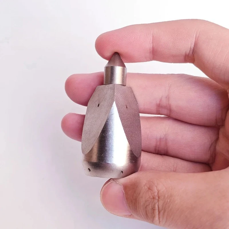 3/8 Thread Stainless Steel Chisel Sewer Jet Nozzle 5000PSI Pipeline Dredging Pressure Washing Cleaning Accessory Tip
