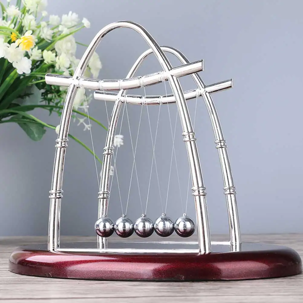 

Office Desk Decor Newton Swings The Ball Newton's Balance Cradle Five Balls Toy Kids
