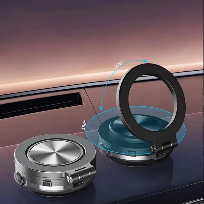 

C1 For Magsafe Magnetic Vacuum Car Phone Holder Suction Cup Folding Universal Navigation Stand Bracket for IPhone/Samsung/Xiaomi