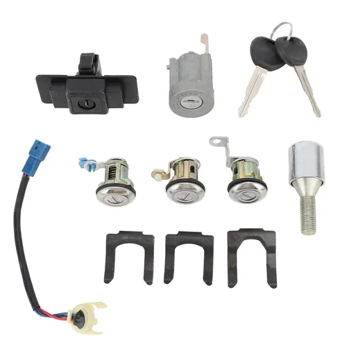 Imagen 2 del producto Juego de llaves de cilindro de bloqueo completo para coche, repuesto MR259111 para Pajero Montero 2nd de 1990 a 2004, juego de cilindros de bloqueo para Pajero