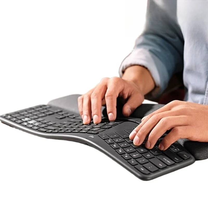 K860 Wireless Bluetooth Keyboard Ergonomic Split Arc Palm Support Office Business Home