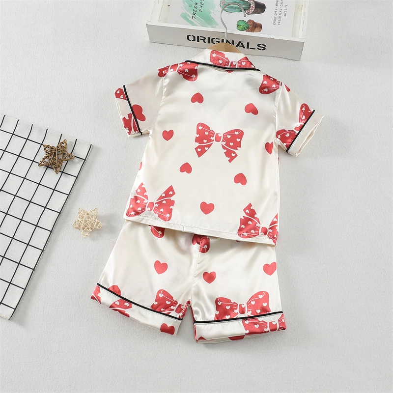 New Summer Baby Girls Clothes Suit Children Sleepwear Shirt Shorts 2Pcs/Sets Infant Pajamas Kids Clothing Toddler Casual Costume