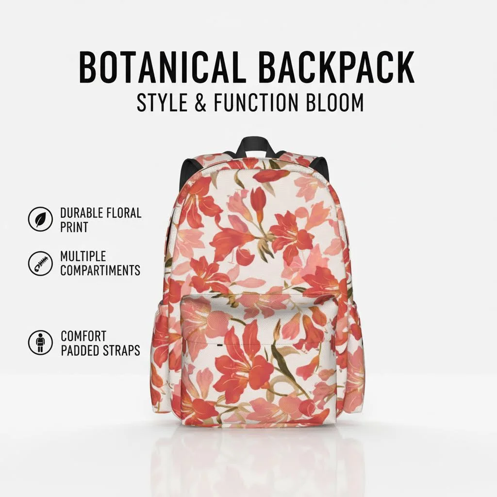 

Flowers Travel backpack,Student Backpack,Large capacity backpack,Back To School,Personalized Backpack,Spring outing backpack