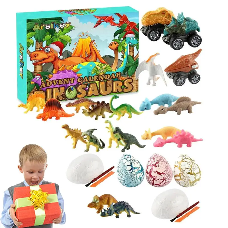 

24 Days Dino Figurines Countdown Toys For Christmas Advent Dinosaur Calendar Kids Advent Gifts